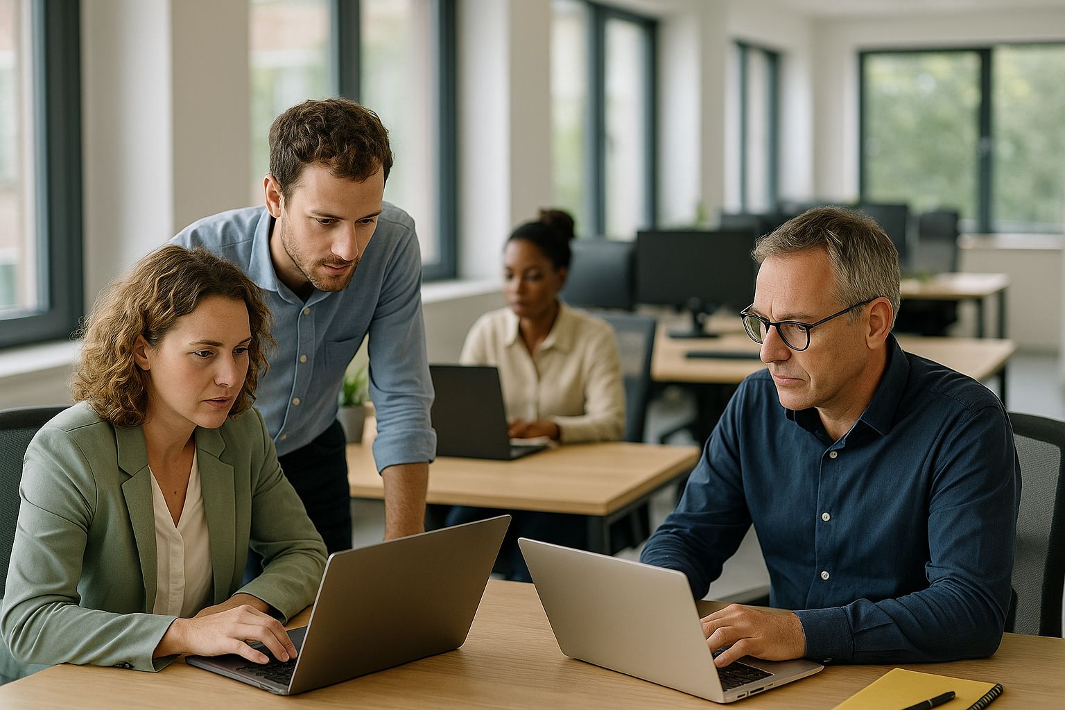 Team overlegt aan tafel – grip op ICT-tools met een MSP